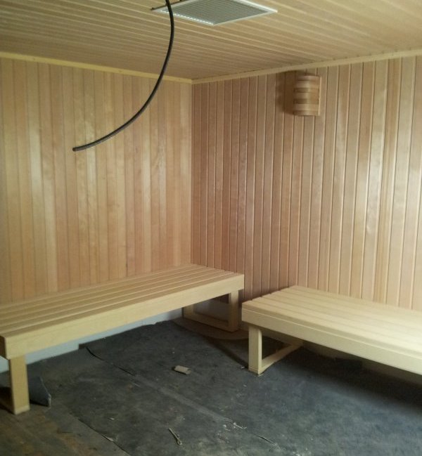 kleedruimte bij sauna